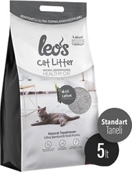 Leo 's Cat Litter Bentonit Grey Aktif Karbonlu 5 lt Kedi Kumu
