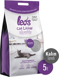 Leo 's Cat Litter Lavanta Kokulu Kalın Bentonit 5 lt Kedi Kumu
