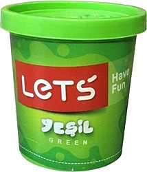 Lets Tek Renk Yeşil 150 gr Oyun Hamuru