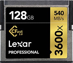 Lexar 128 GB Professional 3600x CFast Compact Flash Hafıza Kartı