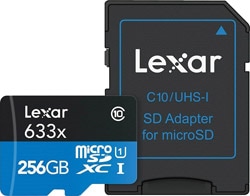 Lexar 633x Class 10 UHS-I U1 256 GB Micro SD Kart