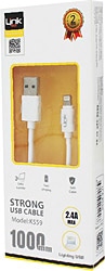 LinkTech K559 Strong Lightning 2.4 A 1 m Şarj ve Data Kablosu