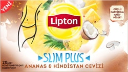 Lipton Slim Plus Ananas ve Hindistan Cevizli 20'li Meyve Çayı