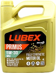 Lubex Primus MV-LA 5W-30 4 lt Motor Yağı