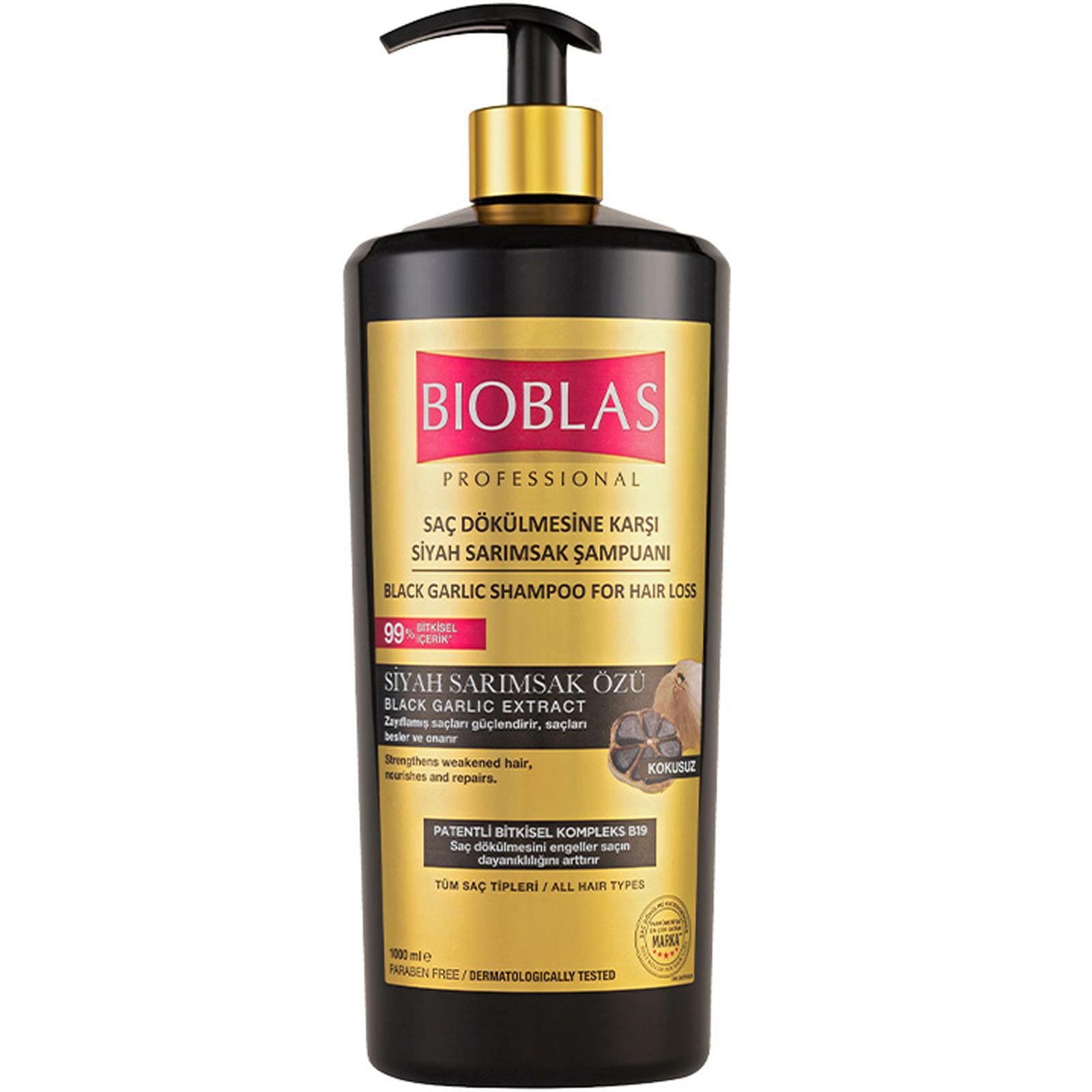 Bioblas Siyah Sarımsaklı 1000 ml Saç Dökülmesine Karşı Şampuan