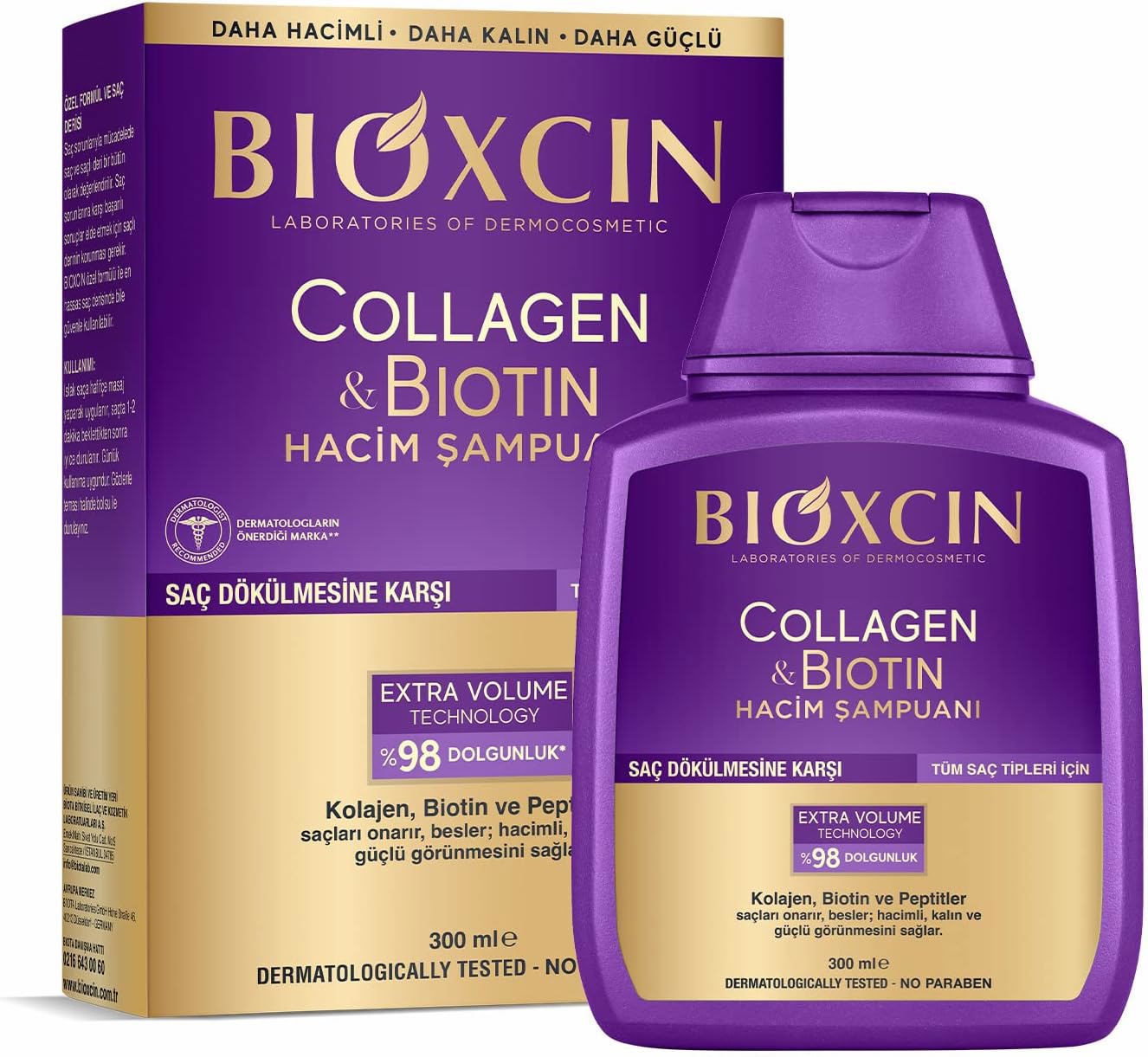 Bioxcin Collagen ve Biotin 300 ml Hacim Şampuanı