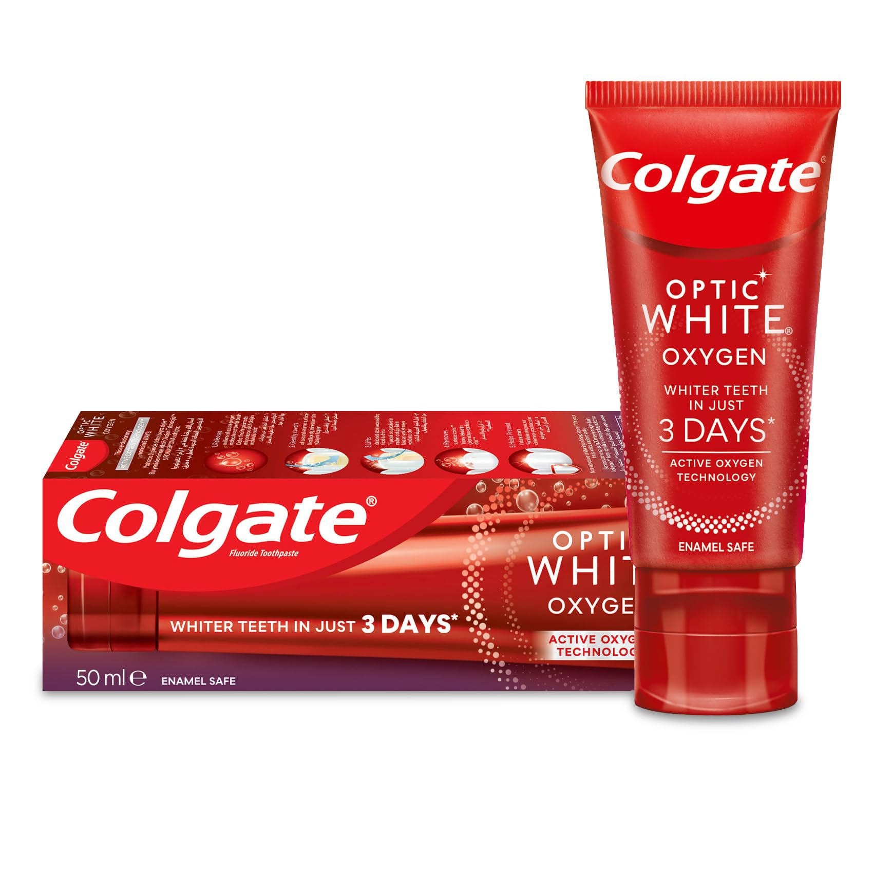 Colgate Optic White Oxygen Beyazlatıcı 50 ml Florürlü Diş Macunu