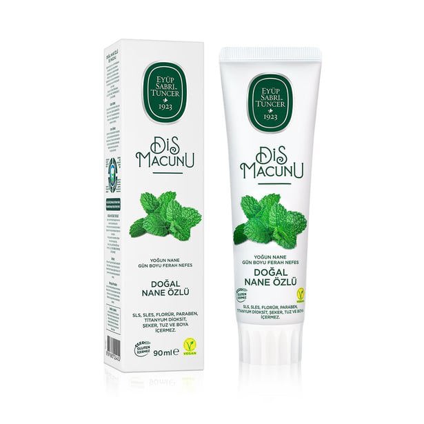 Eyüp Sabri Tuncer Doğal Nane Özlü 90 ml Florürsüz Diş Macunu