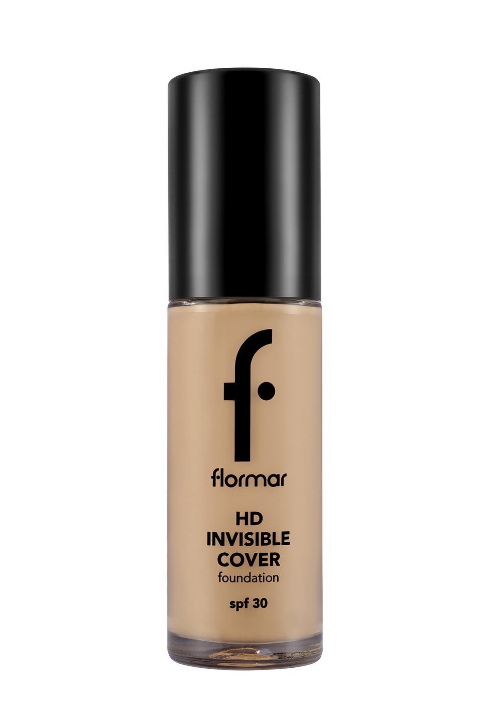 Flormar Invisible Cover HD Yarı Parlak Bitişli SPF 30 090 Golden Natural 30 ml Likit Fondöten