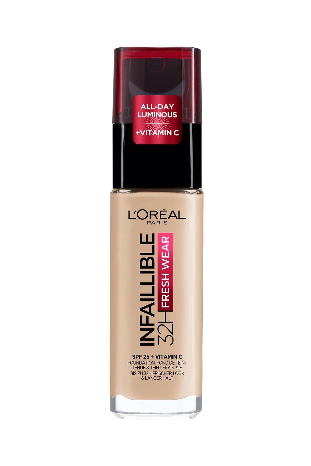 L'Oreal Paris Infaillible 32H Fresh Wear C Vitaminli 130 True Beige 30 ml Likit Fondöten
