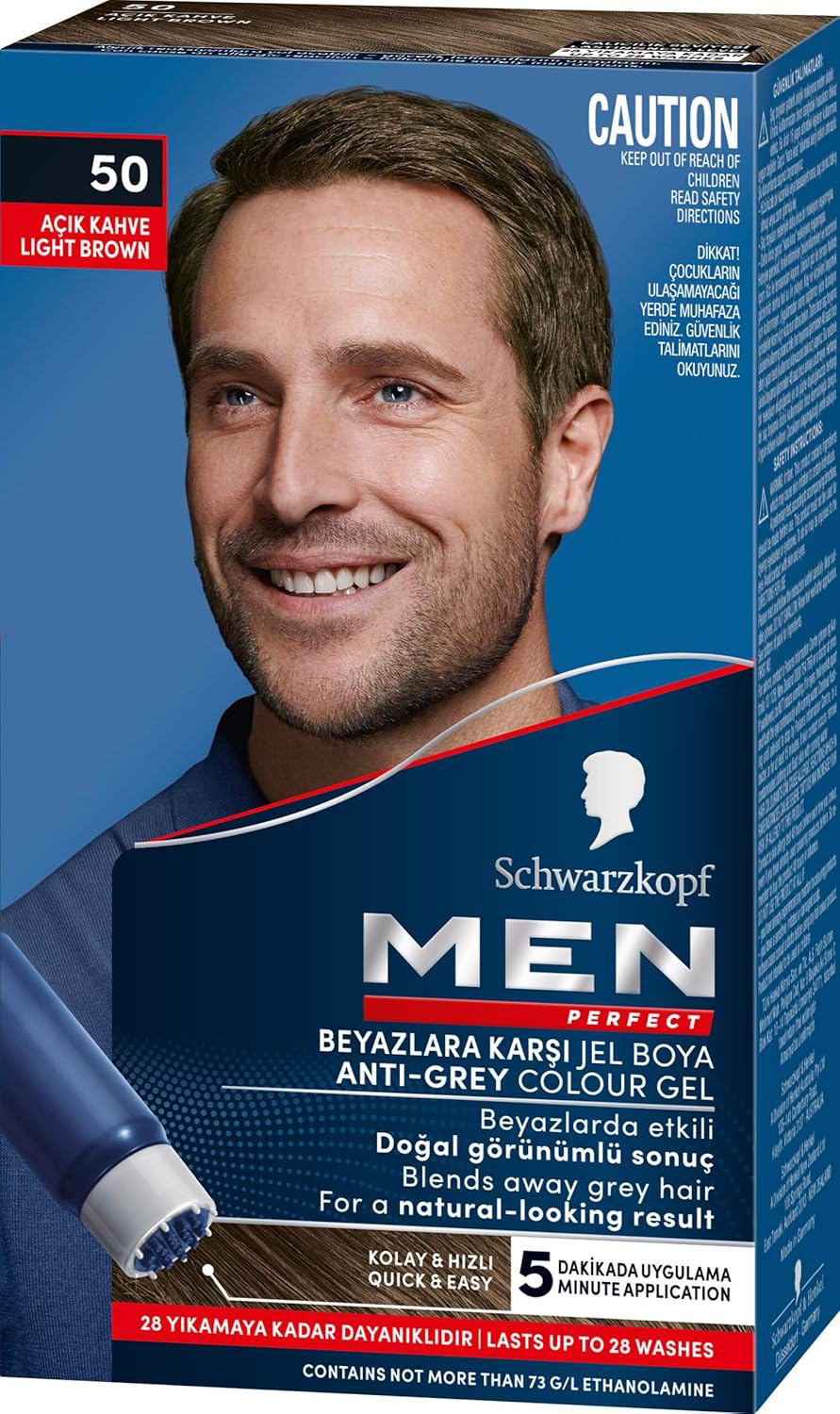 Men Perfect 50 Açık Kahve Erkek Saç Boyası