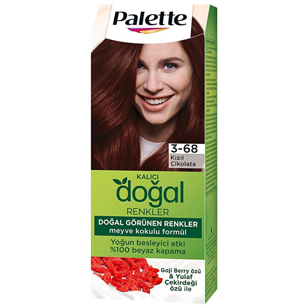 Palette Kalıcı Doğal Renkler 3.68 Kızıl Çikolata Saç Boyası