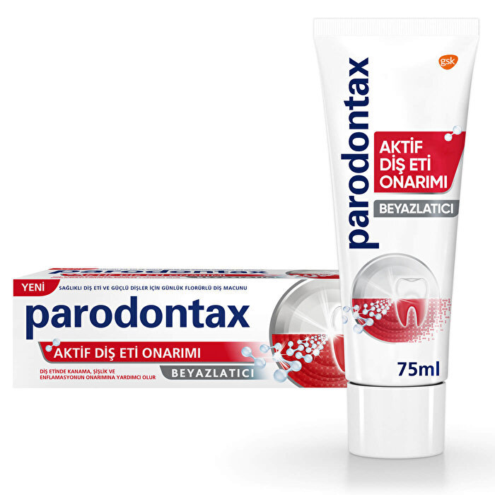 Parodontax Aktif Diş Eti Onarımı Beyazlatıcı 75 ml Florürlü Diş Macunu