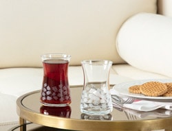 Madame Coco Esperanza White Leaves 6'lı 170 ml Çay Bardağı