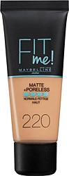 Maybelline Fit Me Matte + Poreless 220 Natural Beige 30 ml Likit Fondöten