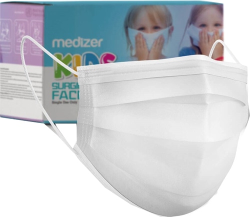 Medizer 3 Katlı Ultrasonik Meltblown 50'li Çocuk Cerrahi Ağız Maskesi Beyaz