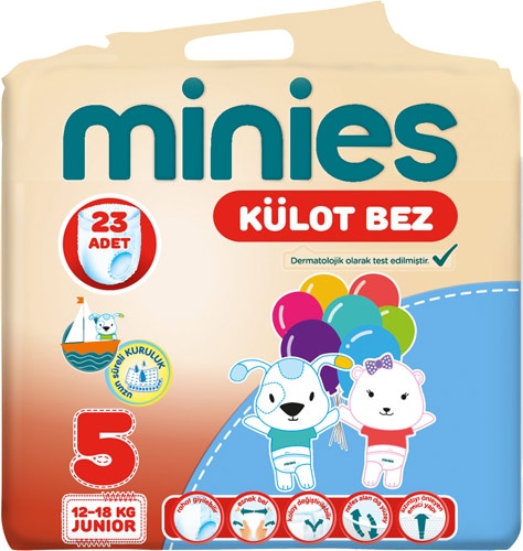 Minies 5 Numara Junior 23'lü Külot Bez