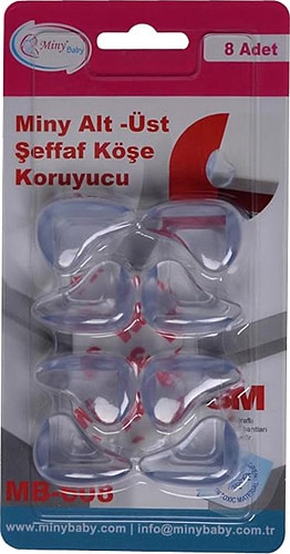 Miny Baby 8'li Alt Üst Şeffaf Köşe Koruyucu