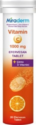 Miraderm Vitamin C 1000 mg Efervesan 20 Tablet