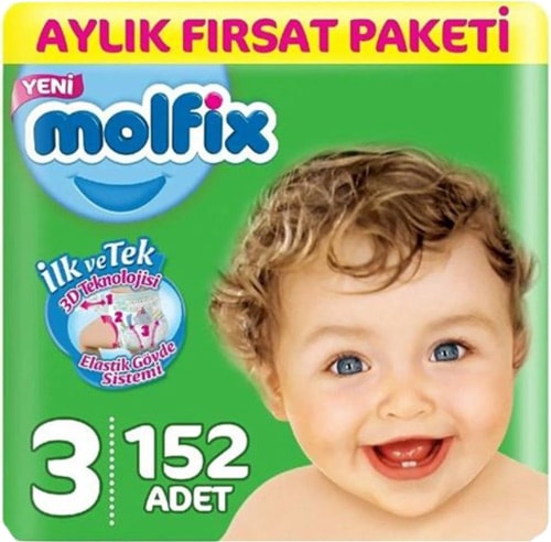molfix 3 numara midi 152 li ultra avantaj paketi bebek bezi fiyatlari ozellikleri ve yorumlari en ucuzu akakce
