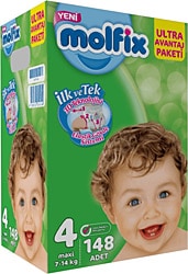 Molfix 4 Numara Maxi 148'li Bebek Bezi