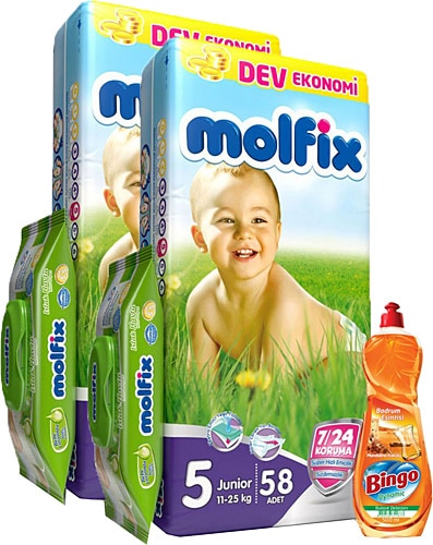 Molfix 5 Beden Junior 116 Adet Bebek Bezi Fiyatları, Özellikleri