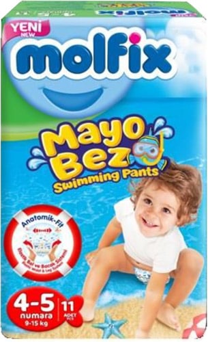 Molfix Swimming Pants 4-5 Numara 11'li Mayo Bez