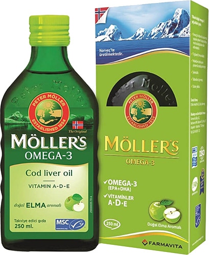Möllers Omega 3 Elma Aromalı Balık Yağı 250 ml