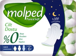 Molped Pure & Soft Gece 6'li Hijyenik Ped