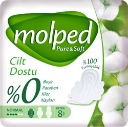 Molped Pure & Soft Normal 8'li Hijyenik Ped