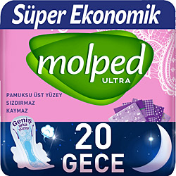 Molped Ultra Gece Süper Ekonomik Hijyenik Ped 20'li
