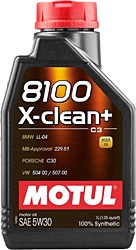 Motul 8100 X-CLEAN+ Plus 5W-30 1 lt Motor Yağı
