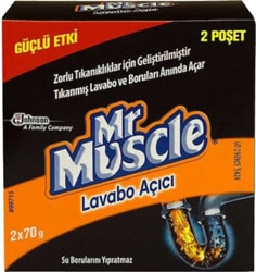 Mr. Muscle 70 gr 2'li Granül Lavabo Açıcı