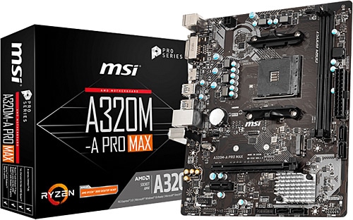 MSI A320M-A PRO MAX AMD AM4 DDR4 Micro ATX Anakart