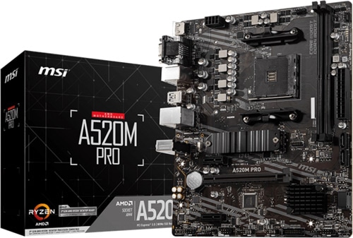 MSI A520M PRO AMD AM4 DDR4 Micro ATX Anakart