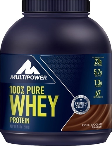 Multipower 100 pure Whey Protein 2 Kg 2000 G Gr Chocolate Schoko Shaker for  sale online
