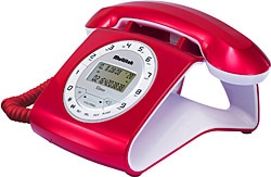 Multitek Retro CID Kırmızı Masaüstü Telefon