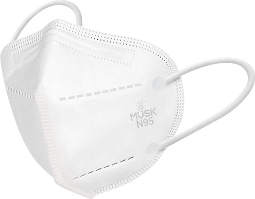 Musk FFP2 N95 5 Katlı Meltblown Ultrasonik 10'lu Koruyucu Maske