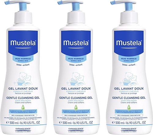 Mustela Gentle Cleansing Gel Yenidoğan Şampuanı 3'lü 500 ml