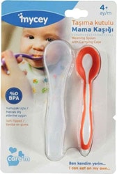 Mycey Taşıma Kutulu Turuncu Mama Kaşığı