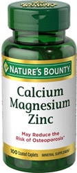 Nature's Bounty Calcium Magnesium Zinc 100 Tablet