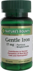 Nature's Bounty Gentle Iron 17 mg 60 Kapsül