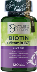 Nature's Supreme Biotin 2500 mcg 120 Kapsül
