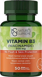 Nature 's Supreme Vitamin B3 500 mg 50 Kapsül