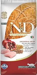N&D Düşük Tahıllı Tavuklu ve Narlı 5 kg Yetişkin Kedi Maması