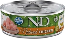 N&D Natural Tavuklu 80 gr Yetişkin Kedi Konservesi