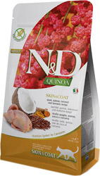 N&D Quinoa Skin Coat Bıldırcın Etli 1.5 kg Yetişkin Kedi Maması