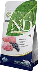 N&D Tahılsız Kuzu Etli ve Yaban Mersinli 2 kg Yetişkin Kuru Kedi Maması - Açık Paket