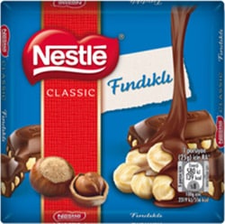 Nestle Classic Fındıklı 65 gr Sütlü Kare Çikolata