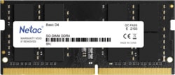 Netac 16 GB 3200 MHz DDR4 SODIMM NTBSD4N32SP/16 Ram